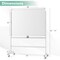 48"x36" Adjustable Height Double-Sided Whiteboard with Flipchart Pad and Wheels